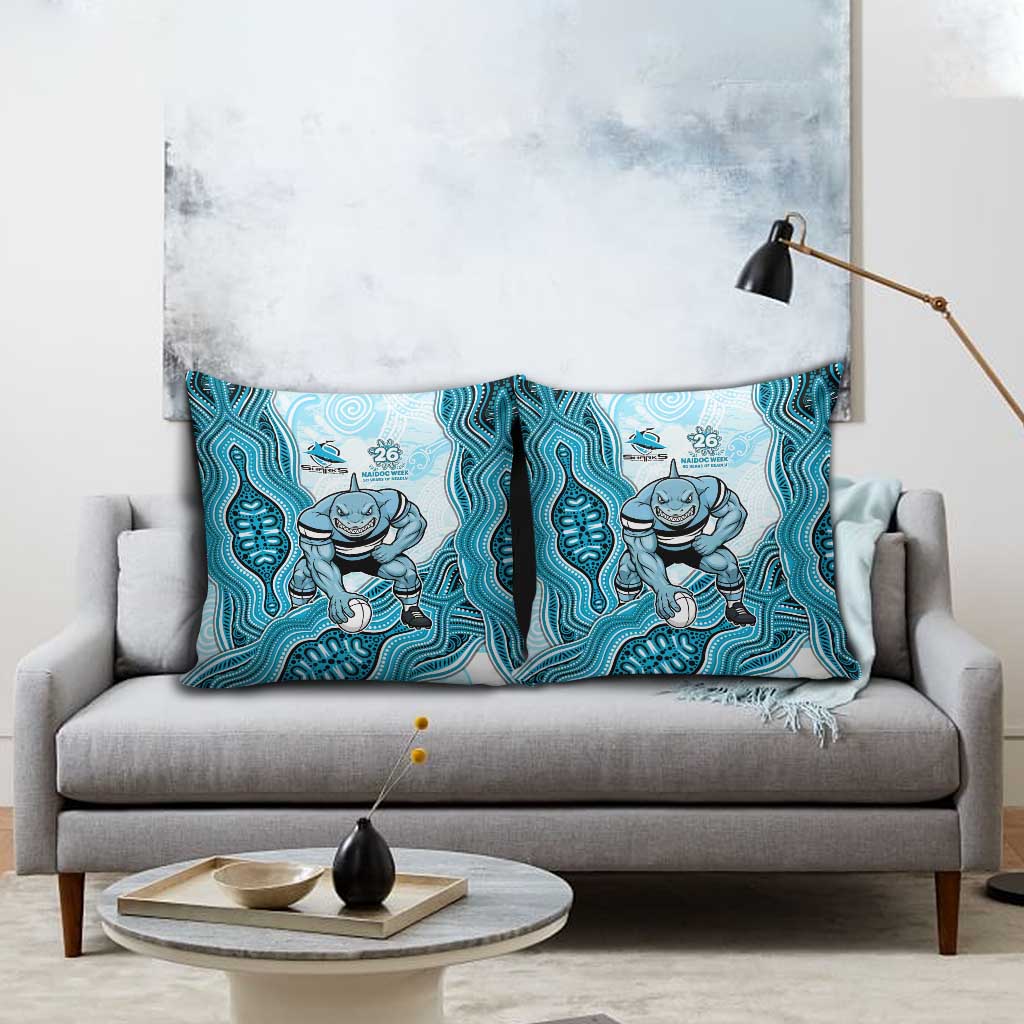Cronulla Sharks NAIDOC Week 2026 Pillow Cover First Nations of Australia Aboriginal Mascot Rugby