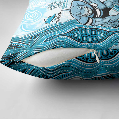 Cronulla Sharks NAIDOC Week 2026 Pillow Cover First Nations of Australia Aboriginal Mascot Rugby