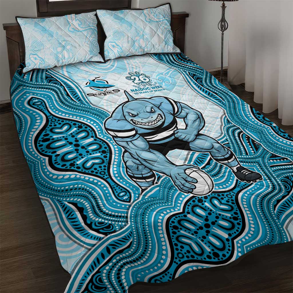 Cronulla Sharks NAIDOC Week 2026 Quilt Bed Set First Nations of Australia Aboriginal Mascot Rugby