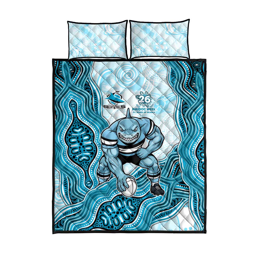 Cronulla Sharks NAIDOC Week 2026 Quilt Bed Set First Nations of Australia Aboriginal Mascot Rugby