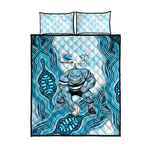 Cronulla Sharks NAIDOC Week 2026 Quilt Bed Set First Nations of Australia Aboriginal Mascot Rugby