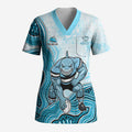 Cronulla Sharks NAIDOC Week 2026 Scrub Top First Nations of Australia Aboriginal Mascot Rugby