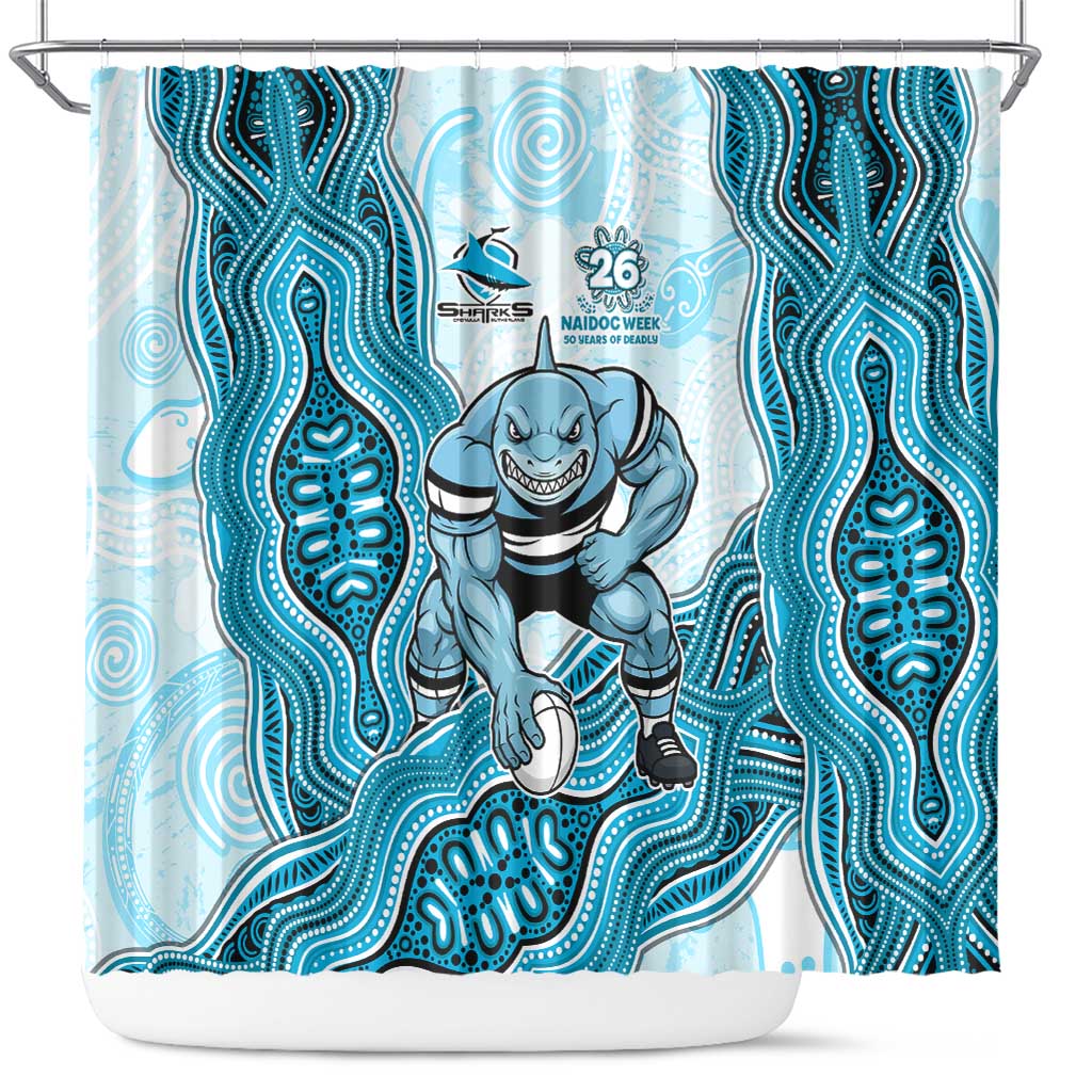 Cronulla Sharks NAIDOC Week 2026 Shower Curtain First Nations of Australia Aboriginal Mascot Rugby