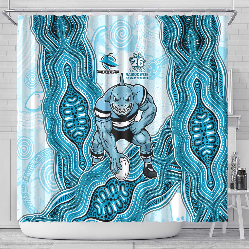 Cronulla Sharks NAIDOC Week 2026 Shower Curtain First Nations of Australia Aboriginal Mascot Rugby