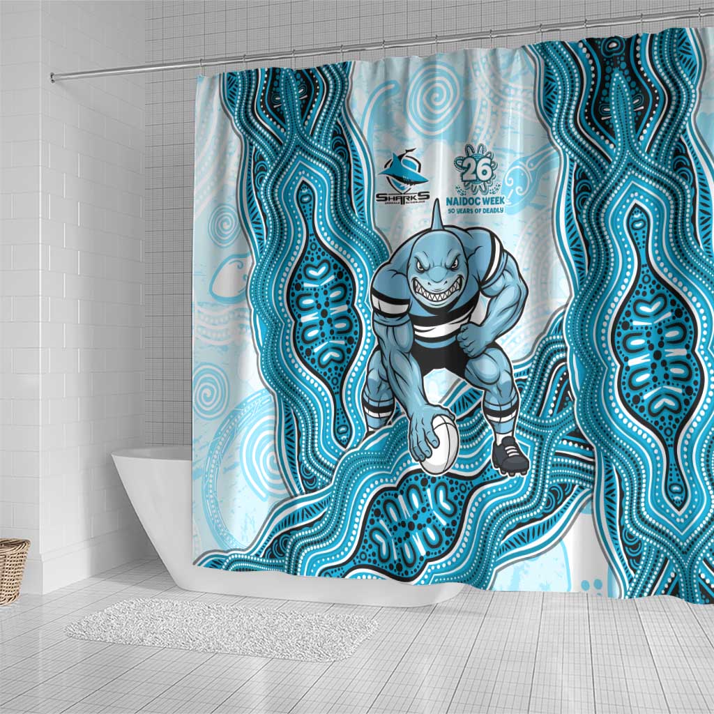 Cronulla Sharks NAIDOC Week 2026 Shower Curtain First Nations of Australia Aboriginal Mascot Rugby
