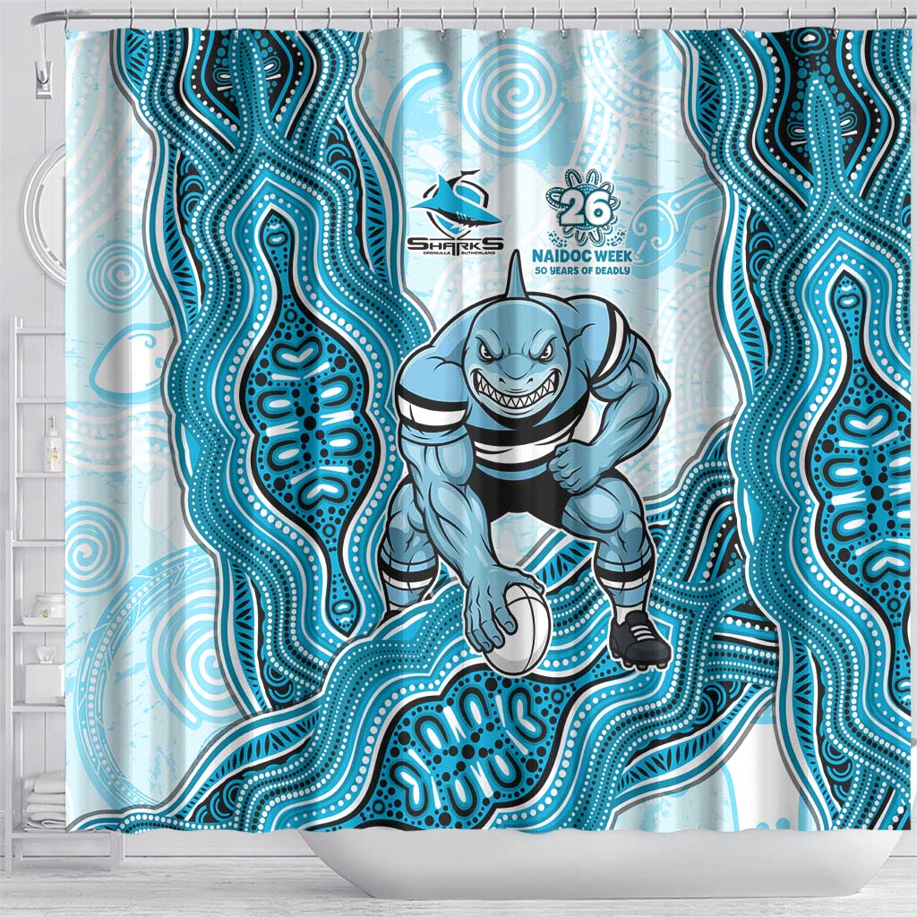 Cronulla Sharks NAIDOC Week 2026 Shower Curtain First Nations of Australia Aboriginal Mascot Rugby