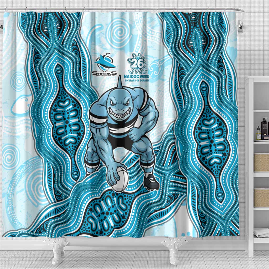Cronulla Sharks NAIDOC Week 2026 Shower Curtain First Nations of Australia Aboriginal Mascot Rugby