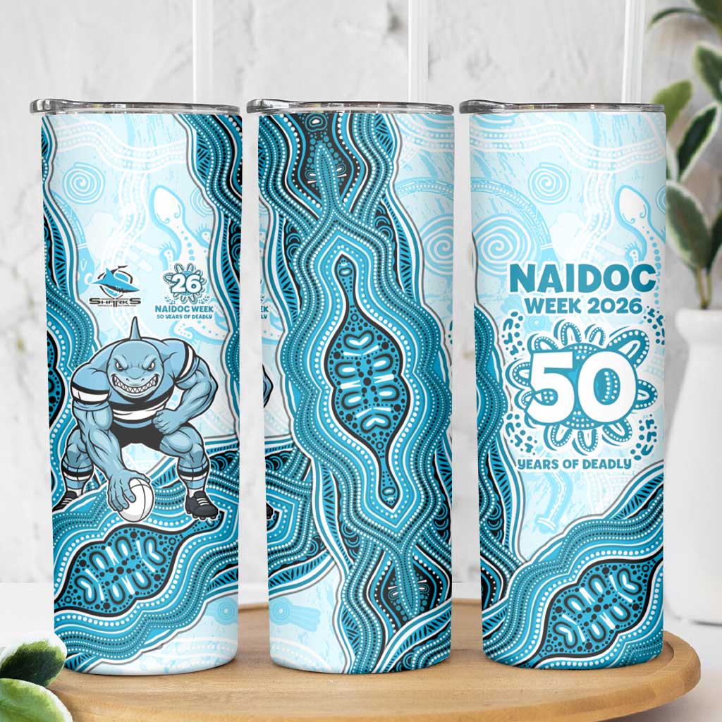 Cronulla Sharks NAIDOC Week 2026 Skinny Tumbler First Nations of Australia Aboriginal Mascot Rugby
