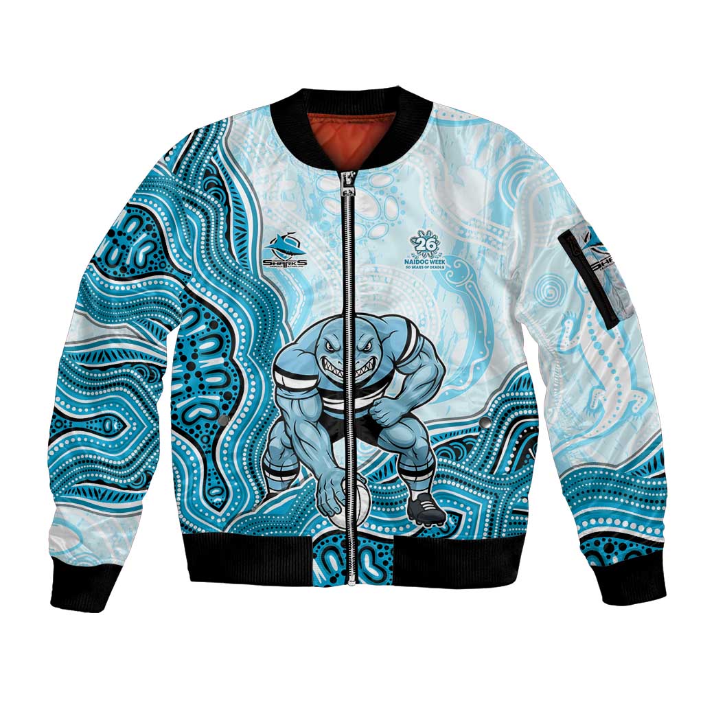 Cronulla Sharks NAIDOC Week 2026 Sleeve Zip Bomber Jacket First Nations of Australia Aboriginal Mascot Rugby