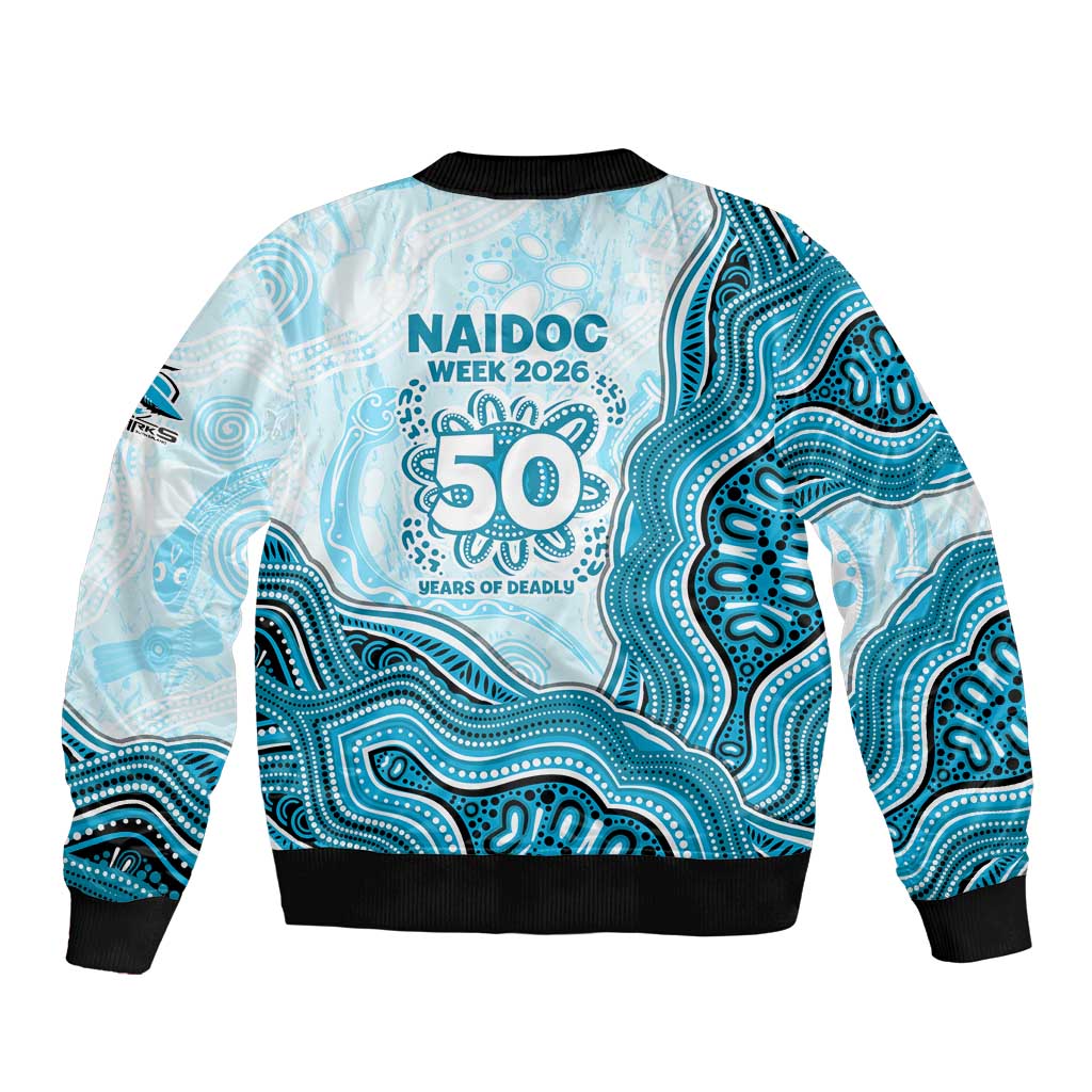 Cronulla Sharks NAIDOC Week 2026 Sleeve Zip Bomber Jacket First Nations of Australia Aboriginal Mascot Rugby