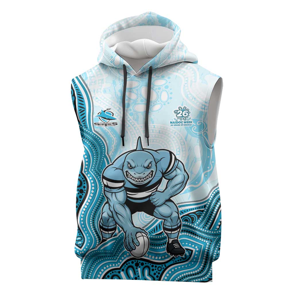 Cronulla Sharks NAIDOC Week 2026 Sleeveless Hoodie First Nations of Australia Aboriginal Mascot Rugby