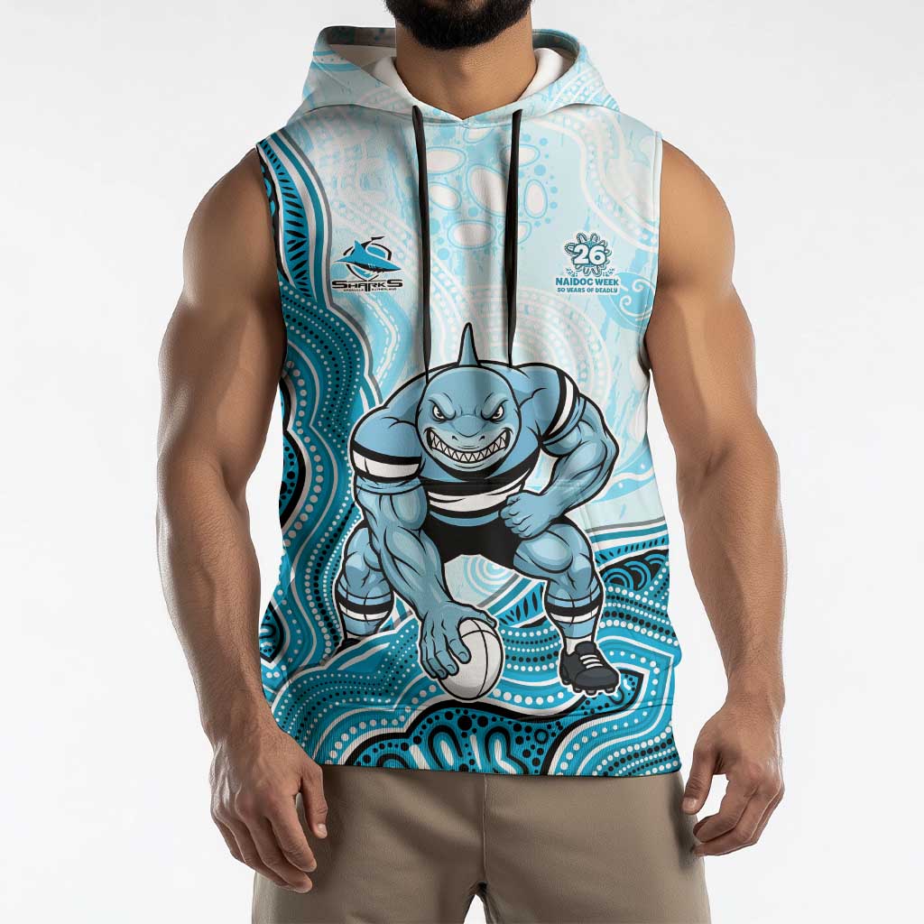 Cronulla Sharks NAIDOC Week 2026 Sleeveless Hoodie First Nations of Australia Aboriginal Mascot Rugby