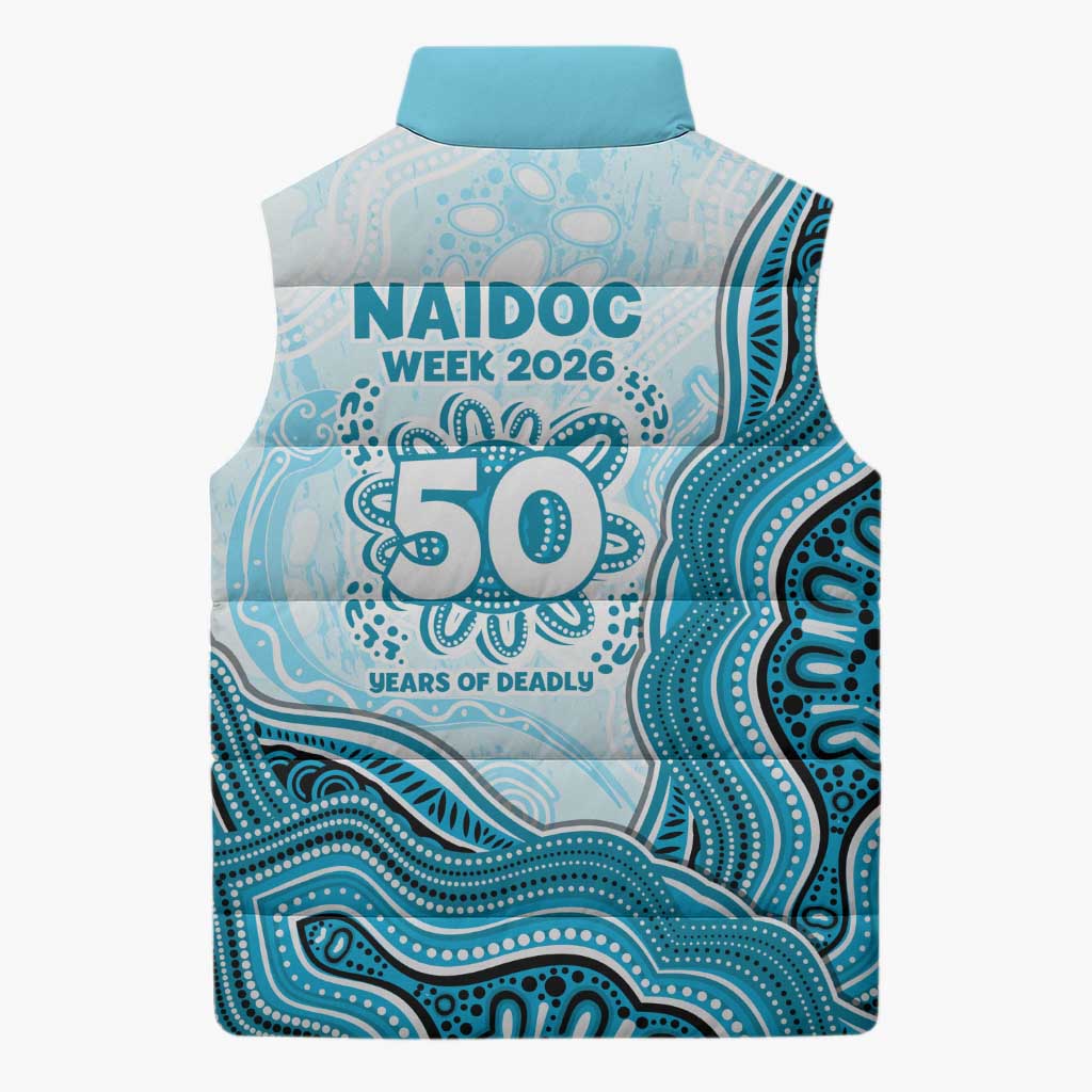Cronulla Sharks NAIDOC Week 2026 Sleeveless Puffer Jacket First Nations of Australia Aboriginal Mascot Rugby