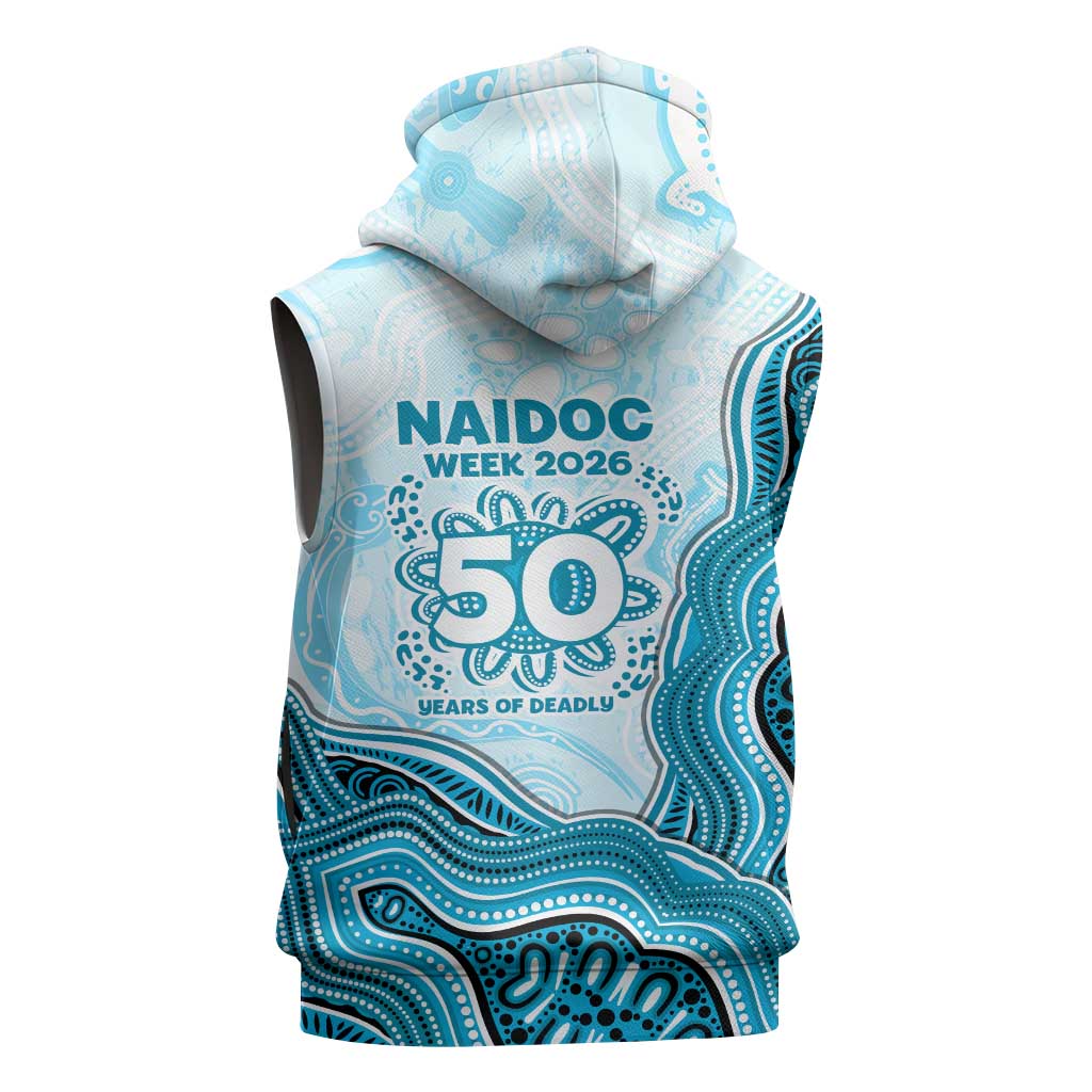 Cronulla Sharks NAIDOC Week 2026 Sleeveless Zip Hoodie First Nations of Australia Aboriginal Mascot Rugby
