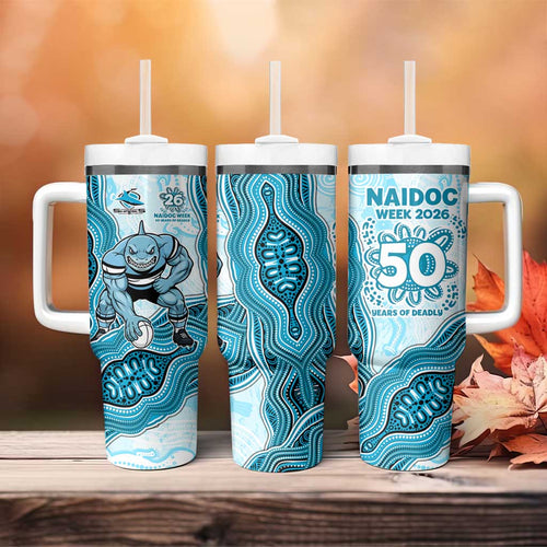 Cronulla Sharks NAIDOC Week 2026 Tumbler With Handle First Nations of Australia Aboriginal Mascot Rugby