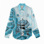 Cronulla Sharks NAIDOC Week 2026 Women Casual Shirt First Nations of Australia Aboriginal Mascot Rugby