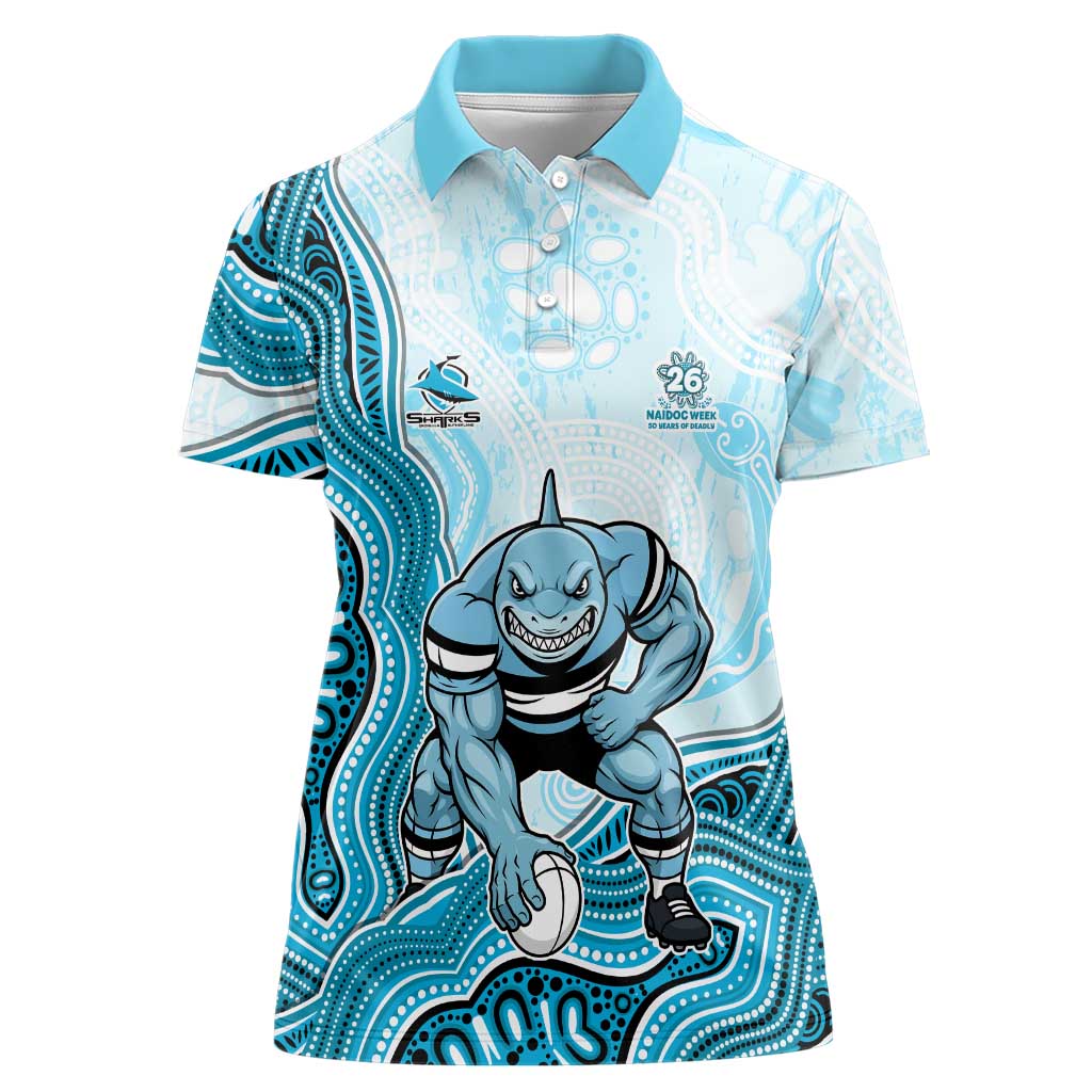 Cronulla Sharks NAIDOC Week 2026 Women Polo Shirt First Nations of Australia Aboriginal Mascot Rugby