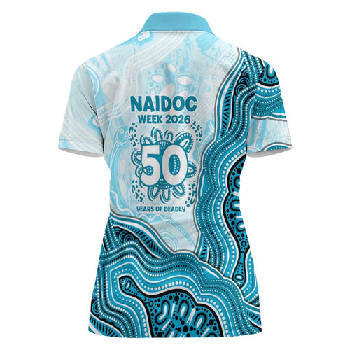 Cronulla Sharks NAIDOC Week 2026 Women Polo Shirt First Nations of Australia Aboriginal Mascot Rugby