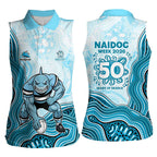 Cronulla Sharks NAIDOC Week 2026 Women Sleeveless Polo Shirt First Nations of Australia Aboriginal Mascot Rugby