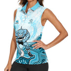 Cronulla Sharks NAIDOC Week 2026 Women Sleeveless Polo Shirt First Nations of Australia Aboriginal Mascot Rugby