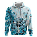Cronulla Sharks NAIDOC Week 2026 Zip Hoodie First Nations of Australia Aboriginal Mascot Rugby