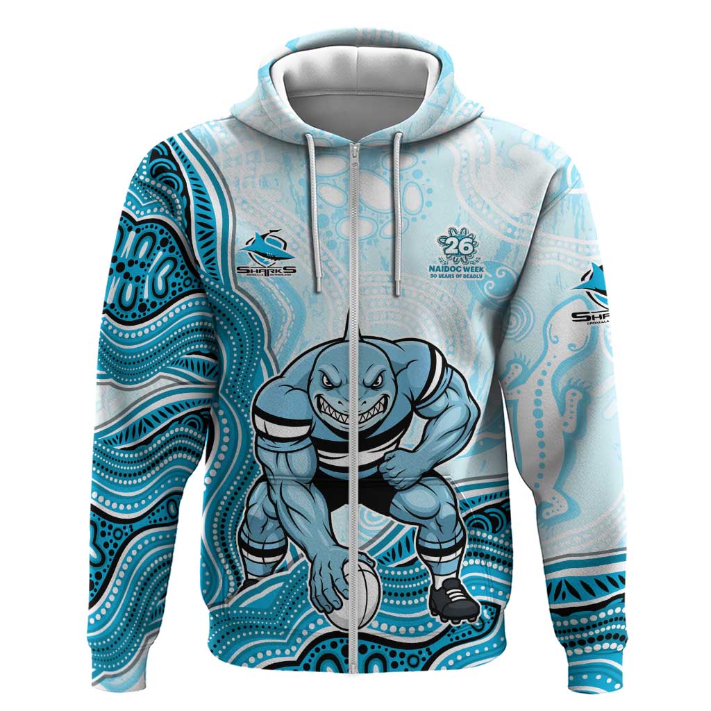 Cronulla Sharks NAIDOC Week 2026 Zip Hoodie First Nations of Australia Aboriginal Mascot Rugby