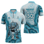 Cronulla Sharks NAIDOC Week 2026 Zipper Polo Shirt First Nations of Australia Aboriginal Mascot Rugby