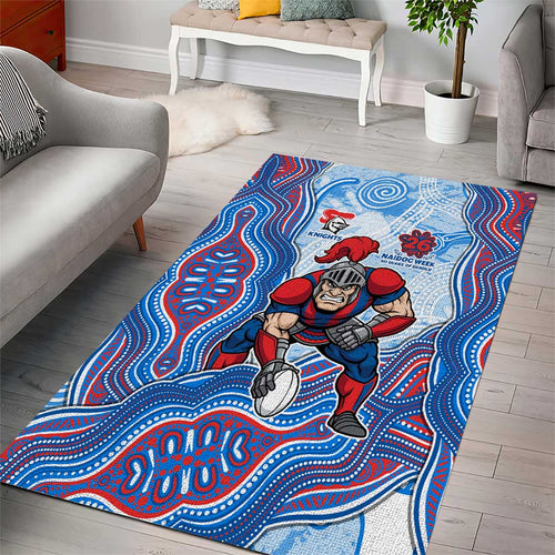 Newcastle Knights NAIDOC Week 2026 Area Rug First Nations of Australia Aboriginal Mascot Rugby