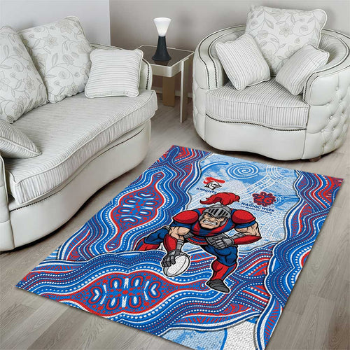 Newcastle Knights NAIDOC Week 2026 Area Rug First Nations of Australia Aboriginal Mascot Rugby