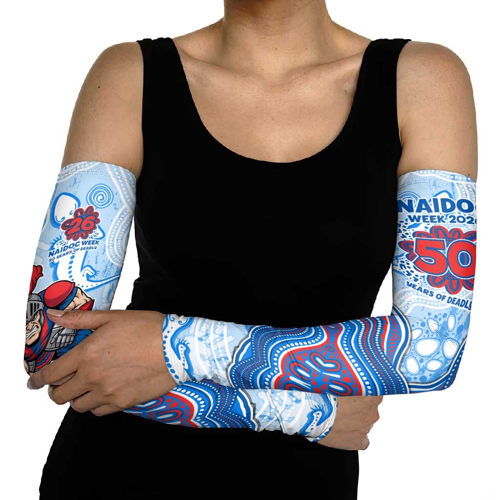 Newcastle Knights NAIDOC Week 2026 Arm Sleeves First Nations of Australia Aboriginal Mascot Rugby