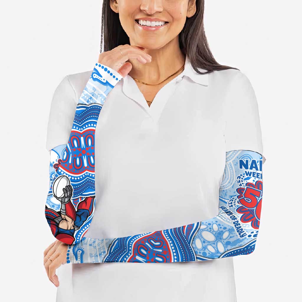 Newcastle Knights NAIDOC Week 2026 Arm Sleeves First Nations of Australia Aboriginal Mascot Rugby