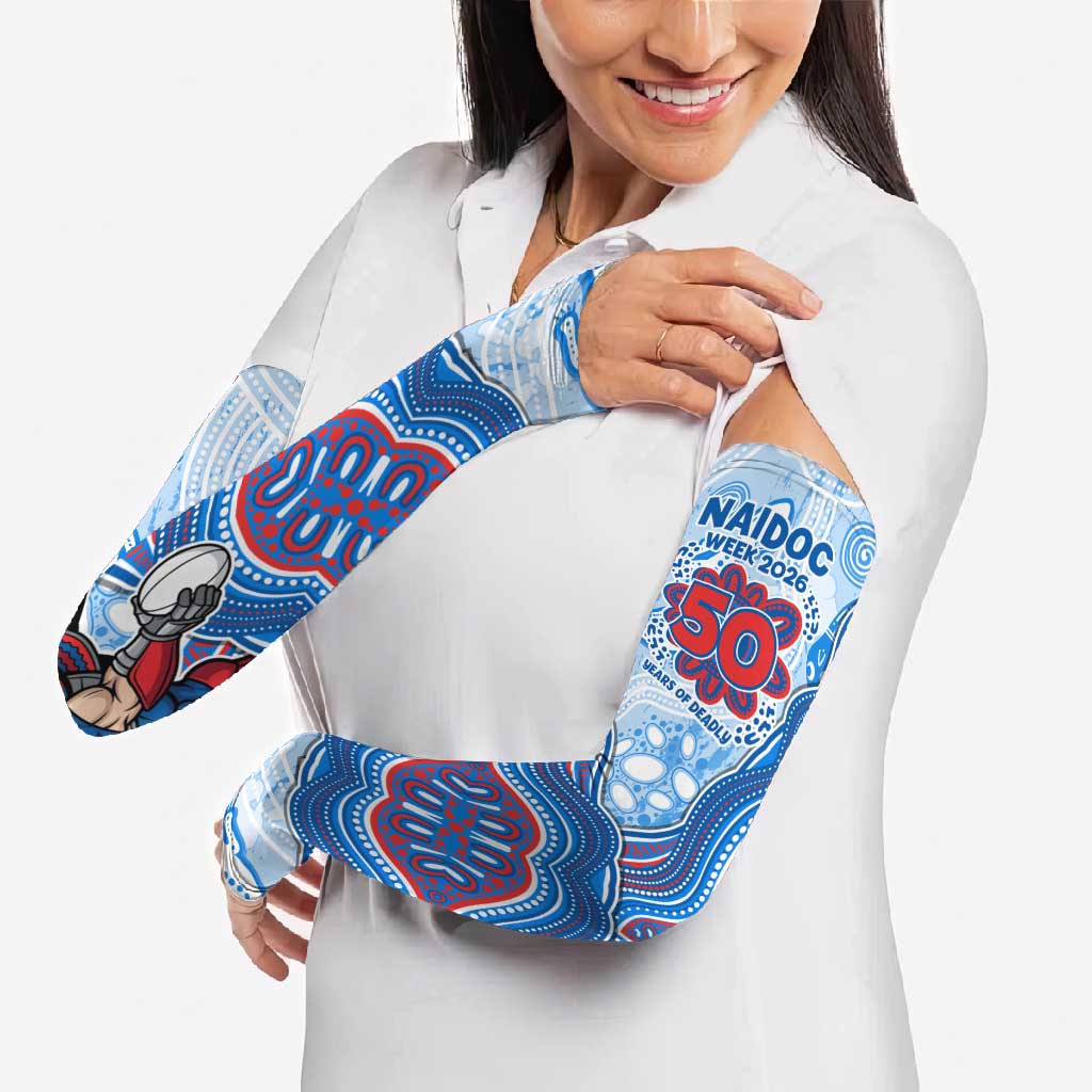 Newcastle Knights NAIDOC Week 2026 Arm Sleeves First Nations of Australia Aboriginal Mascot Rugby