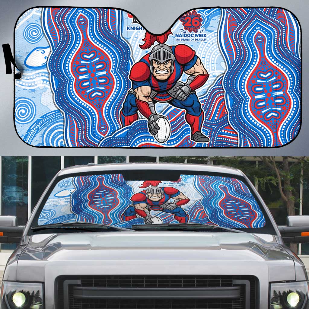 Newcastle Knights NAIDOC Week 2026 Auto Sun Shade First Nations of Australia Aboriginal Mascot Rugby