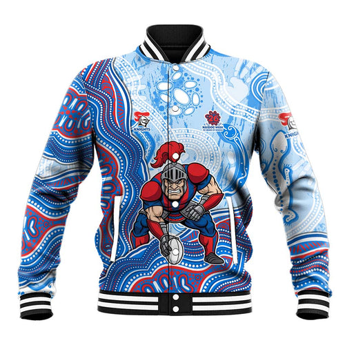 Newcastle Knights NAIDOC Week 2026 Baseball Jacket First Nations of Australia Aboriginal Mascot Rugby