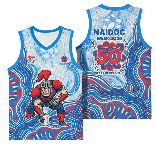 Newcastle Knights NAIDOC Week 2026 Basketball Jersey First Nations of Australia Aboriginal Mascot Rugby