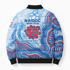 Newcastle Knights NAIDOC Week 2026 Bomber Puffer Jacket First Nations of Australia Aboriginal Mascot Rugby