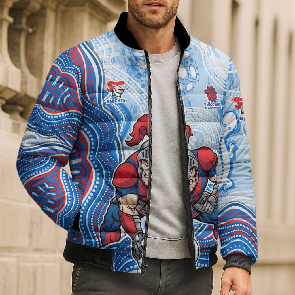 Newcastle Knights NAIDOC Week 2026 Bomber Puffer Jacket First Nations of Australia Aboriginal Mascot Rugby