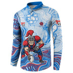 Newcastle Knights NAIDOC Week 2026 Button Sweatshirt First Nations of Australia Aboriginal Mascot Rugby