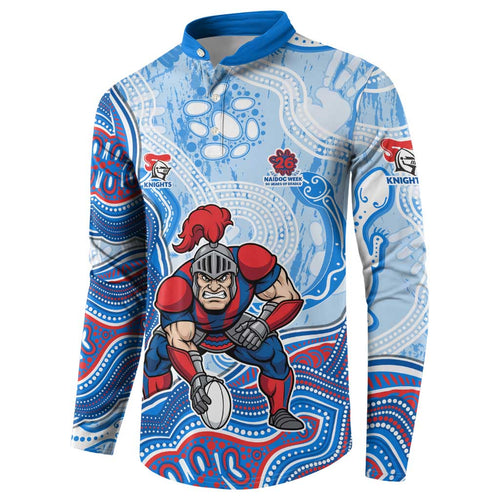 Newcastle Knights NAIDOC Week 2026 Button Sweatshirt First Nations of Australia Aboriginal Mascot Rugby