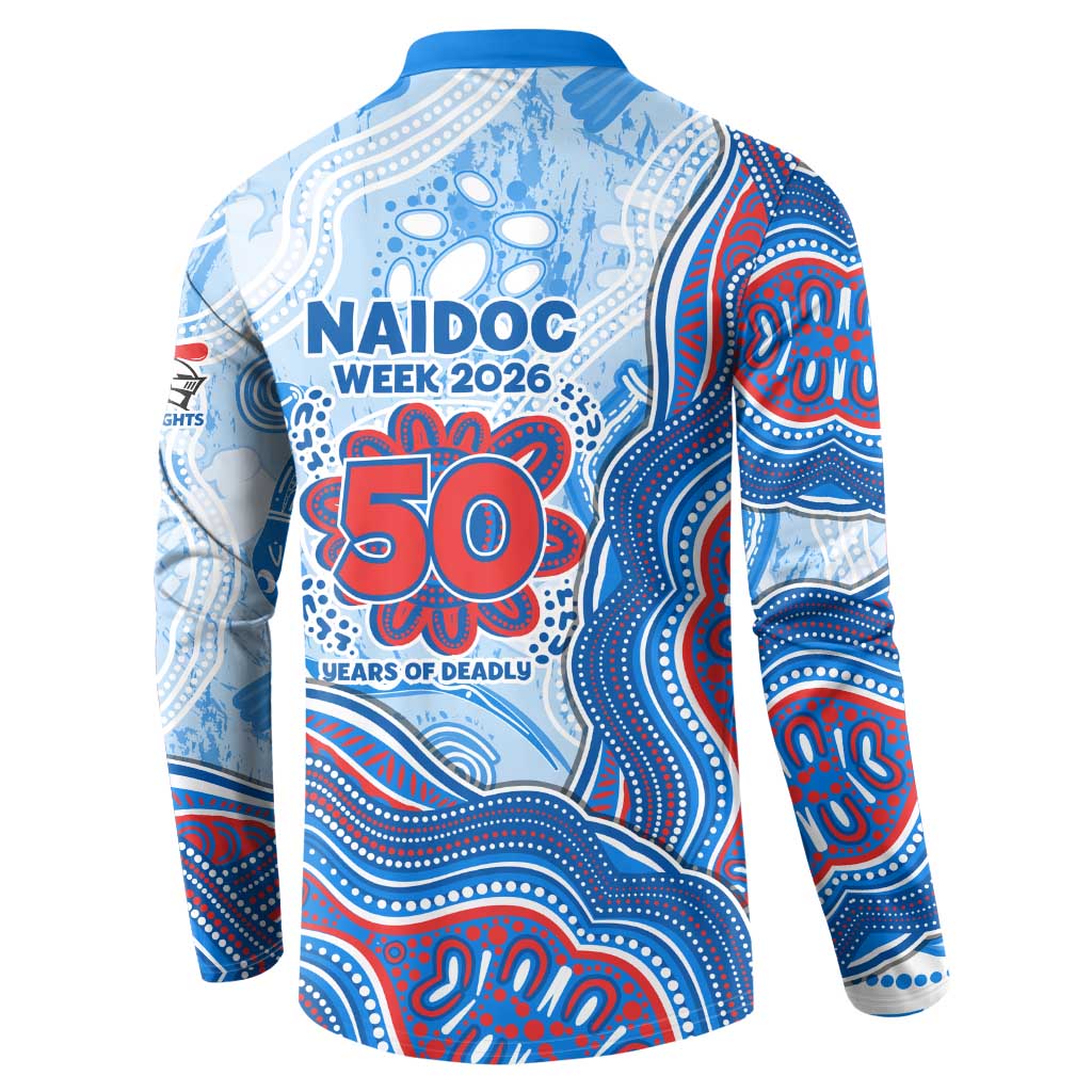 Newcastle Knights NAIDOC Week 2026 Button Sweatshirt First Nations of Australia Aboriginal Mascot Rugby