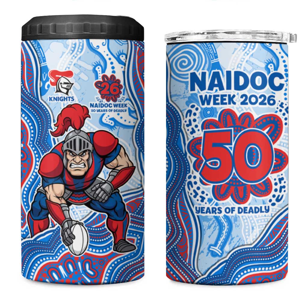 Newcastle Knights NAIDOC Week 2026 4 in 1 Can Cooler Tumbler First Nations of Australia Aboriginal Mascot Rugby