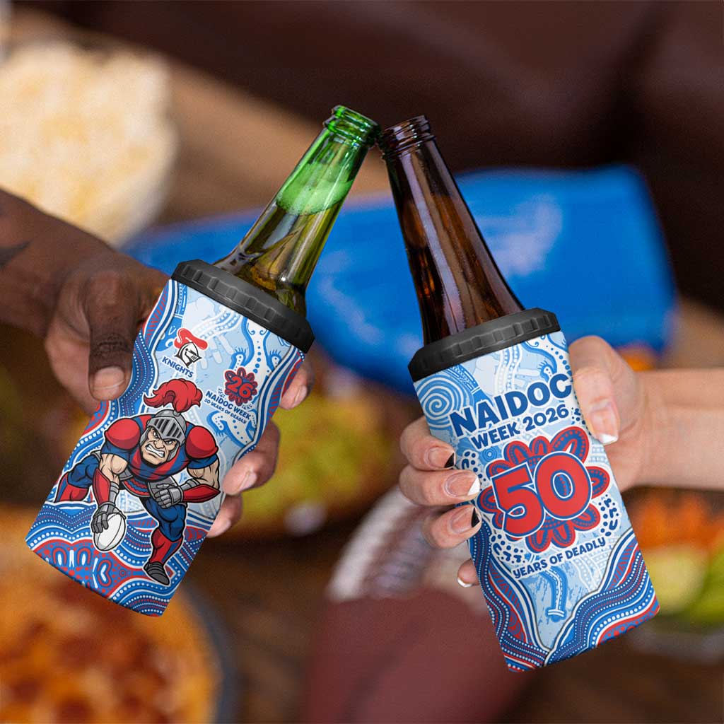 Newcastle Knights NAIDOC Week 2026 4 in 1 Can Cooler Tumbler First Nations of Australia Aboriginal Mascot Rugby