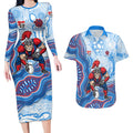 Newcastle Knights NAIDOC Week 2026 Couples Matching Long Sleeve Bodycon Dress and Hawaiian Shirt First Nations of Australia Aboriginal Mascot Rugby