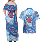 Newcastle Knights NAIDOC Week 2026 Couples Matching Off Shoulder Maxi Dress and Hawaiian Shirt First Nations of Australia Aboriginal Mascot Rugby