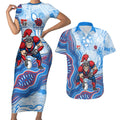 Newcastle Knights NAIDOC Week 2026 Couples Matching Short Sleeve Bodycon Dress and Hawaiian Shirt First Nations of Australia Aboriginal Mascot Rugby