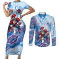 Newcastle Knights NAIDOC Week 2026 Couples Matching Short Sleeve Bodycon Dress and Long Sleeve Button Shirt First Nations of Australia Aboriginal Mascot Rugby