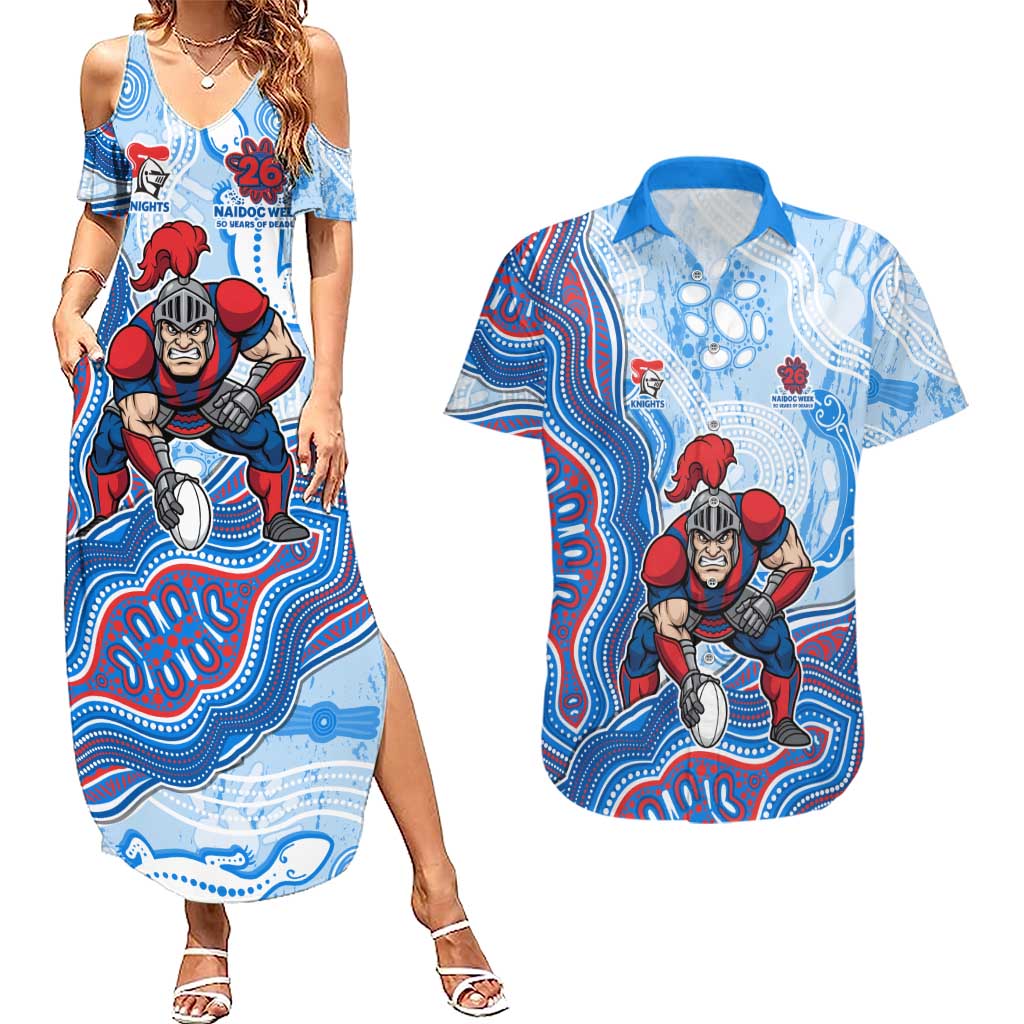 Newcastle Knights NAIDOC Week 2026 Couples Matching Summer Maxi Dress and Hawaiian Shirt First Nations of Australia Aboriginal Mascot Rugby