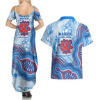 Newcastle Knights NAIDOC Week 2026 Couples Matching Summer Maxi Dress and Hawaiian Shirt First Nations of Australia Aboriginal Mascot Rugby