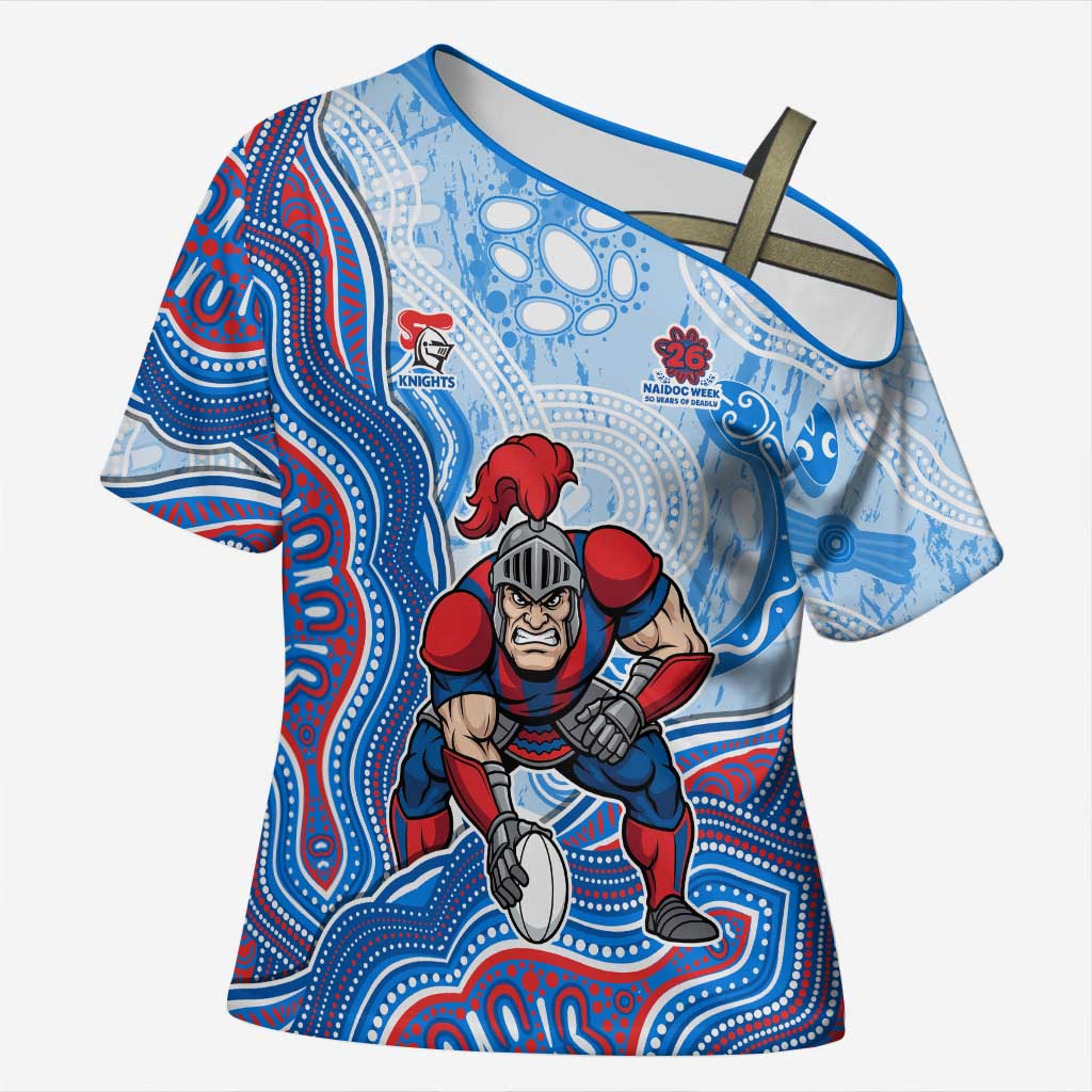 Newcastle Knights NAIDOC Week 2026 Cross Shoulder Shirt First Nations of Australia Aboriginal Mascot Rugby