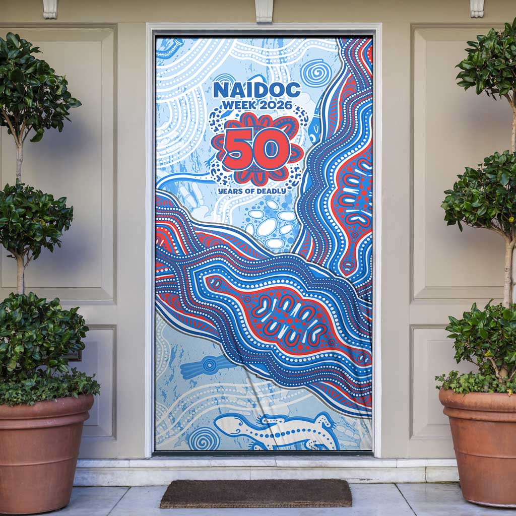 Newcastle Knights NAIDOC Week 2026 Door Cover First Nations of Australia Aboriginal Mascot Rugby